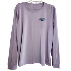 Life Is Good Vintage Size XL Skiing Logo Purple Long Sleeve T-Shirt